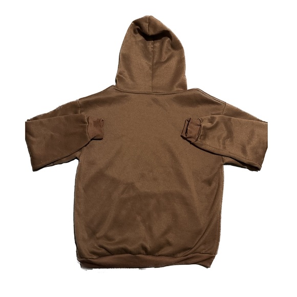 SHEIN Solid Brown Hoodie - Picture 2 of 3